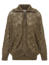 Brunello Cucinelli Dazzling Abstract Leaf Cardigan
