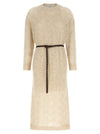 Brunello Cucinelli Dazzling Abstact Leaf Dress