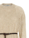 Brunello Cucinelli Dazzling Abstact Leaf Dress