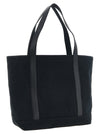 Maison Kitsuné Canvas And Large Leather Shopping Bag