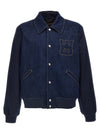 Wales Bonner The Echo Denim Varsity Jacket