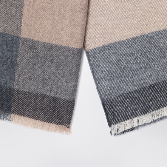 Brunello Cucinelli Colour-block Scarf in Wool and Cashmere