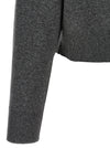 Brunello Cucinelli Shiny Zipper Pull Wool Cardigan