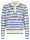 Casablanca Tuck Stitch Long Sleeve Polo Shirt