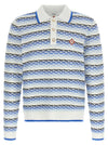 Casablanca Tuck Stitch Long Sleeve Polo Shirt