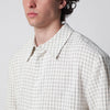Séfr Light beige check-pattern shirt