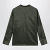 Max Mara Studio Ramie canvas shirt in khaki green