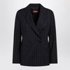 Max Mara Studio Blue pinstripe double-breasted wool jacket