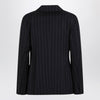 Max Mara Studio Blue pinstripe double-breasted wool jacket