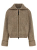Brunello Cucinelli Shiny Zipper Pull Cardigan