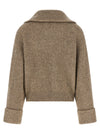 Brunello Cucinelli Shiny Zipper Pull Cardigan