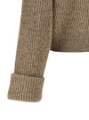 Brunello Cucinelli Shiny Zipper Pull Cardigan