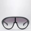 Moncler + Rick Owens Black visor sunglasses