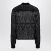 Moncler + Rick Owens Black quilted zip-up down jacket
