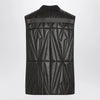 Moncler + Rick Owens Brown faux leather zip-up vest