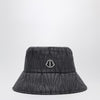 Moncler + Rick Owens Black quilted hat with logo patch
