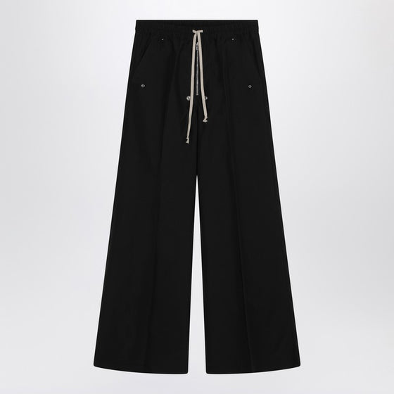 Moncler + Rick Owens Wide Bela trousers in black cotton poplin