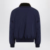 Brunello Cucinelli Indigo nylon puffer jacket with shearling collar