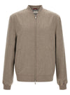 Brunello Cucinelli Light Flannel Bomber Jacket