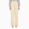 Maison Kitsuné Cream cotton trousers