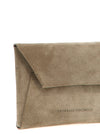 Brunello Cucinelli Monile Suede Clutch Bag