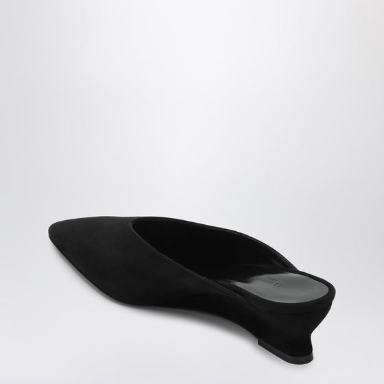 Le Monde Béryl Black wedge mule in suede
