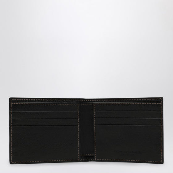 Brunello Cucinelli Black Bi-fold Cardholder in Leather