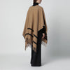 Max Mara Camel jacquard wool poncho