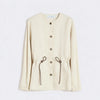 Max Mara Beige linen and silk jacket with drawstring