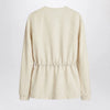 Max Mara Beige linen and silk jacket with drawstring
