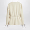 Max Mara Beige linen and silk jacket with drawstring