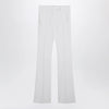 Max Mara Optical white slim trousers in crêpe canvas