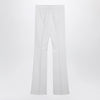 Max Mara Optical white slim trousers in crêpe canvas