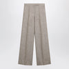 Max Mara Beige chevron linen trousers