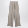 Max Mara Beige chevron linen trousers