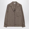 Max Mara Printed silk shirt in mud colour