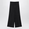 Max Mara Wide-leg blue silk trousers