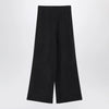 Max Mara Wide-leg blue silk trousers