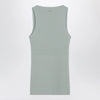 Max Mara Sleeveless ribbed top in sage green technical yarn