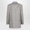 Max Mara Olimpia double-breasted chevron linen blazer in beige