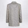 Max Mara Olimpia double-breasted chevron linen blazer in beige