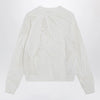 Max Mara Embroidered cotton crewneck sweater in white
