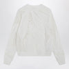 Max Mara Embroidered cotton crewneck sweater in white