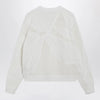Max Mara Embroidered cotton crewneck sweater in white