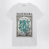 Max Mara Optical white cotton jersey T-shirt with front print