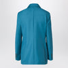 Max Mara Turquoise wool-blend double-breasted jacket