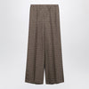 Max Mara Mud-coloured printed silk trousers