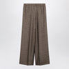 Max Mara Mud-coloured printed silk trousers