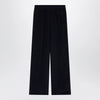 Max Mara Navy blue silk relaxed trousers
