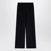 Max Mara Navy blue silk relaxed trousers